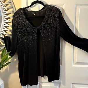Lindor, black sparkle cardigan